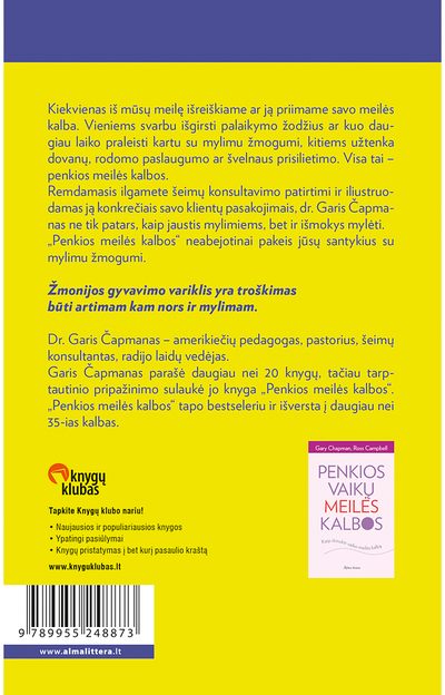 Gary Chapman - Penkios meilės kalbos. Kaip suprasti ir išmokti meilės kalbą - 000000000001103855