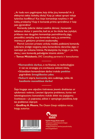 Patrick Lencioni - Svajonių komandos kūrimas - 000000000001111186