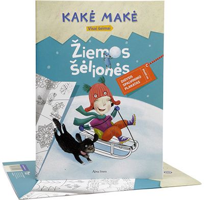 Smiltė Lukienė - Kakė Makė. Žiemos šėlionės. Didysis spalvinimo plakatas - 000000000001113013
