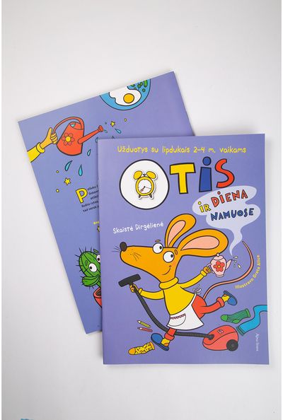 Skaistė Dirgėlienė - Otis ir diena namuose. Užduotys su lipdukais 2-4 m. vaikams - 000000000001113071