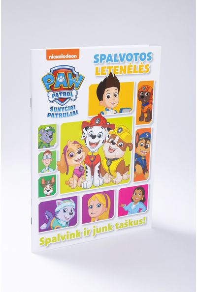 Šunyčiai patruliai. Spalvink ir junk taškus!