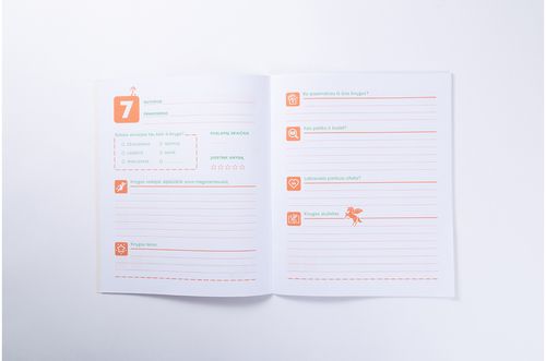Skaitinių dienoraštis. Perskaityk knygą ir aprašyk! Oranžinis, 48 psl ...
