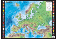 Europos gamtinis ir politinis žemėlapis 59x42 cm,laminuotas