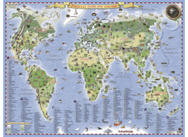 Plakatas "Pasaulio žemėlapis vaikams" 68*50cm