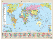 Pasaulio politinis žemėlapis 59,4*42 cm.