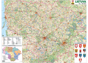 - Lietuva. Žemėlapis, 1:400 000, 97x72 cm - 000000000002129519
