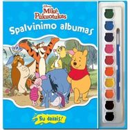 Mikė Pūkuotukas spalvinimo albumas su dažais
