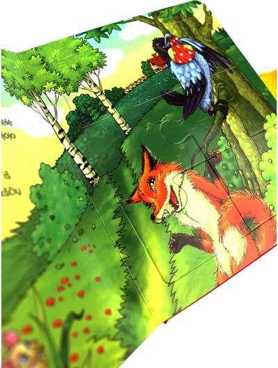  - Pasakėčia.Varna ir sūris. 6 dėlionės, su rankenėle - 000000000002168142