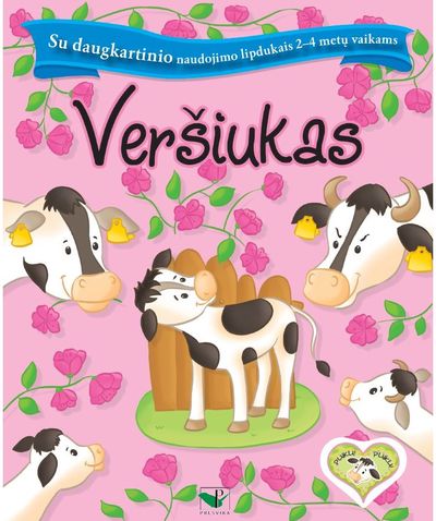  - Veršiukas. Su daugkartiniais lipdukais 2-4 metų vaikams - 000000000002175375