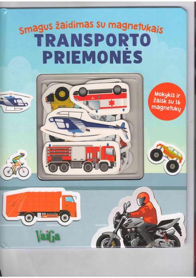  - Transporto priemonės. Smagus žaidimas su magnetukais - 000000000002176112