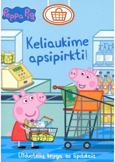  - Peppa Pig. Keliaukime apsipirkti. Užduotėlių knyga su lipdukais - 000000000002178628