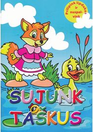 Sujunk taškus. Prilipink lipdukus ir nuspalvink