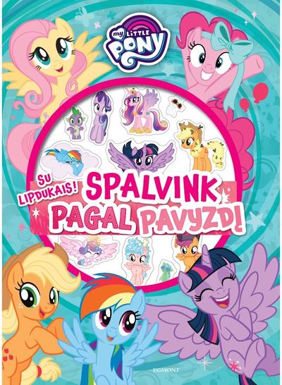  - Mažieji poniai. Spalvink pagal pavyzdį - 000000000002181322