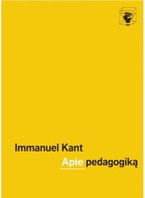 Immanuel Kant - Apie pedagogiką - 000000000002183652