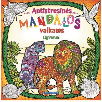 - Antistresinės mandalos vaikams. Gyvūnai - 000000000002184516