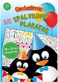 Gimtadienio spalvinimo plakatas