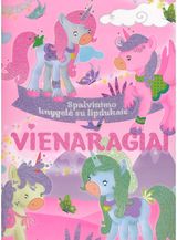  - Vienaragiai. Spalvinimo knygelė su lipdukais - 000000000002185640