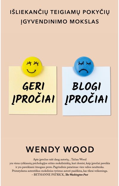 Wendy Wood - Geri įpročiai, blogi įpročiai: išliekančių teigiamų pokyčių įgyvendinimo mokslas - 000000000002186060