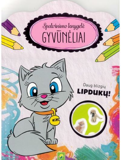  - Katė. Gyvūnėliai. Spalvinimo knygelė - 000000000002186567