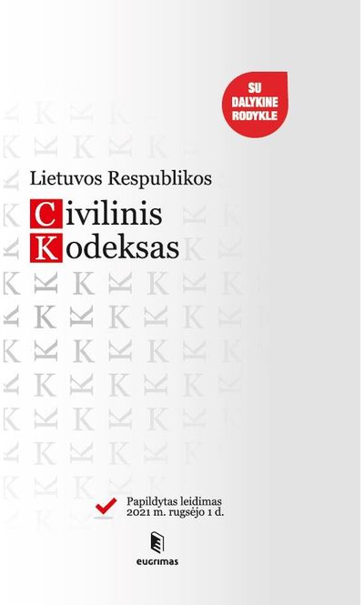  - Lietuvos Respublikos civilinis kodeksas 2022 - 000000000002187517
