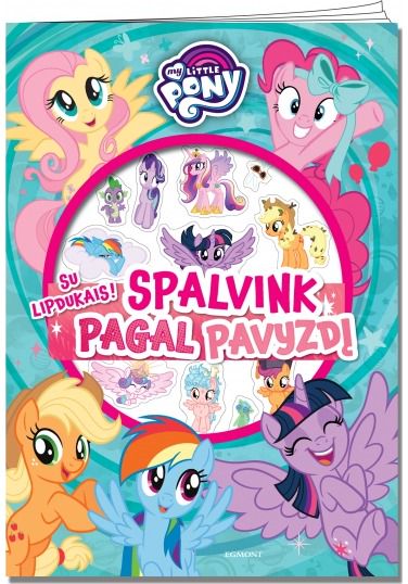  - Mažieji poniai. Spalvink pagal pavyzdį su lipdukais - 000000000002188041