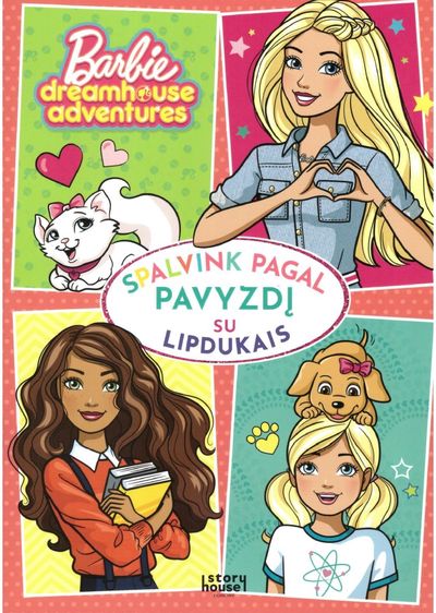 - Barbie. Spalvink pagal pavyzdį. Su lipdukais - 000000000002188761