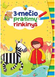 3-mečio pratimų rinkinys. 3 užduočių knygelės su lipdukais