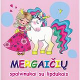  - MERGAIČIŲ spalvinukai su lipdukais - 000000000002190334