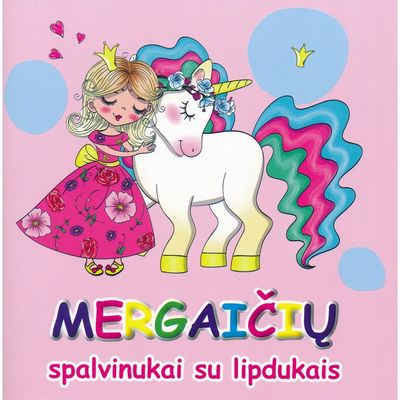  - MERGAIČIŲ spalvinukai su lipdukais - 000000000002190334