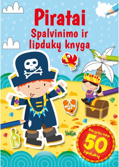  - Piratai. Spalvinimo ir lipdukų knyga - 000000000002190420