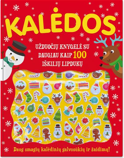  - Kalėdos. Užduočių knygelė su daugiau kaip 100 iškilių lipdukų - 000000000002190446