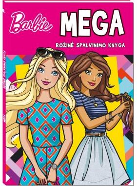  - Barbie Mega rožinė spalvinimo knyga - 000000000002190771