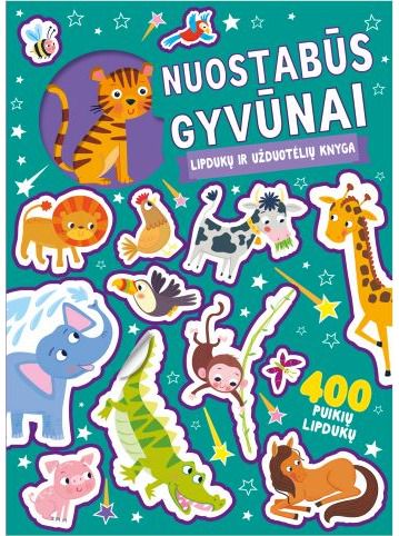  - Nuostabūs gyvūnai. Lipdukų ir užduotėlių knyga - 000000000002191120
