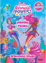  - Barbie. Undinėlių pasaka. Spalvinimo knyga su lipdukais - 000000000002191347