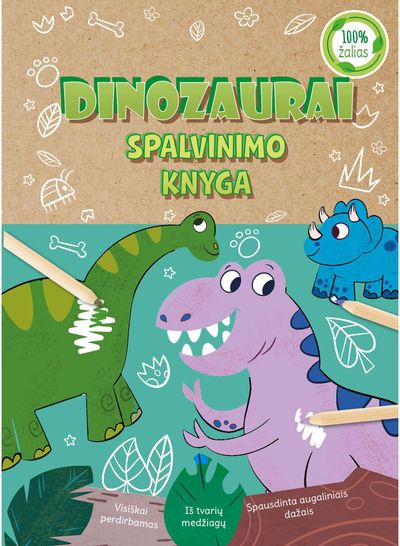 Dinozaurai. Spalvinimo knyga