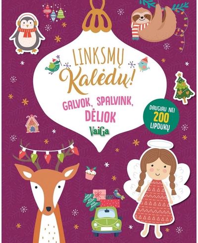 Linksmų Kalėdų. Galvok, spalvink, dėliok.