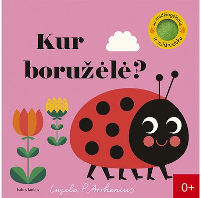 Kur boružėlė?: Žaislinė knygelė su medžiagėlėmis ir veidroduku