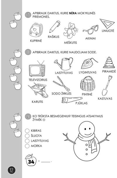 Pasaulio pažinimo užduočių rinkinys būsimam pirmokui