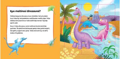 Dėlionių knygelė. Dinozaurai