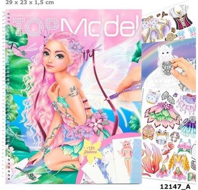 Top Model Fantasy Model spalvinimo knyga