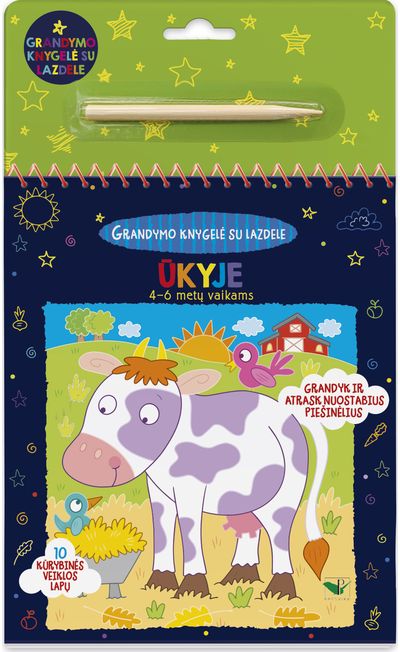 Grandymo knygelė su lazdele. Ūkyje. 4-6 metų vaikams