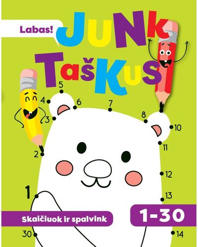Spalvinimo knygelė „Junk taškus 1-30“