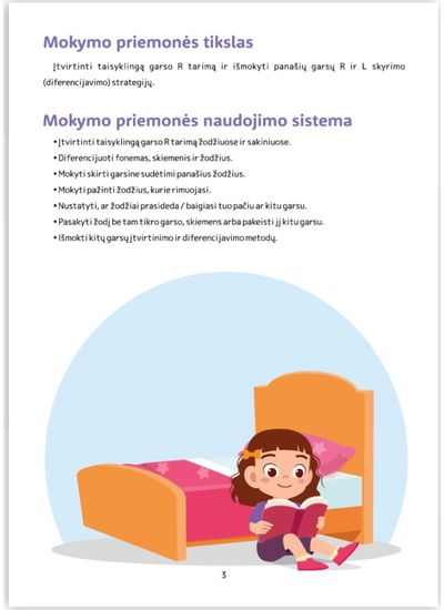 R išgirsk, R ištark, R skirk. Metodinės rekomendacijos su užduotimis