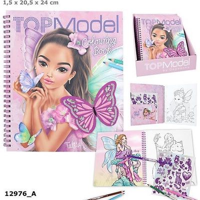 Top Model spalvinimo knyga "Sequins Fairy Love"