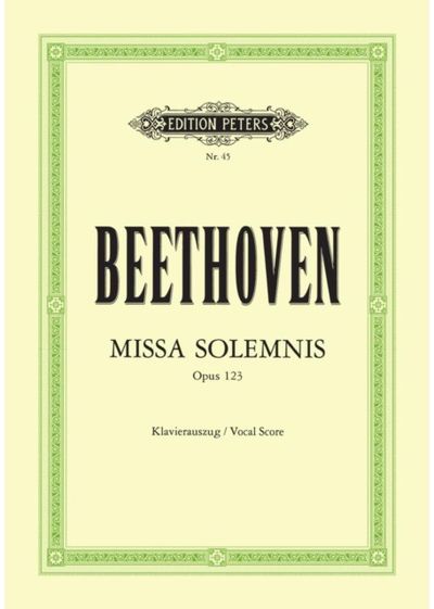 Missa Solemnis in D Op. 123 (Vocal Score)