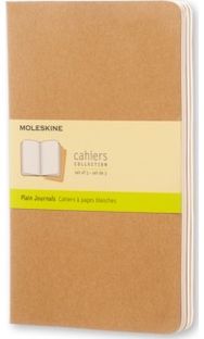 Moleskine Plain Cahier L - Kraft Cover (3 Set)