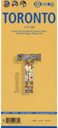 Toronto, Borch Map: Toronto City, The Beaches, Toronto Islands, Toronto & Region, Niagara Falls Beaches, Toronto Islands, Toronto & Region, Niagara Falls