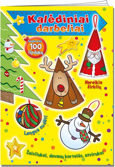 Kalėdiniai darbeliai. Užduotėlės su lipdukais