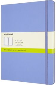 Moleskine Extra Large Plain Hardcover Notebook: Hydrangea Blue