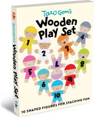 Taro Gomis Wooden Play Set: 10 Shaped Figures for Stacking Fun 10 Shaped Figures for Stacking Fun